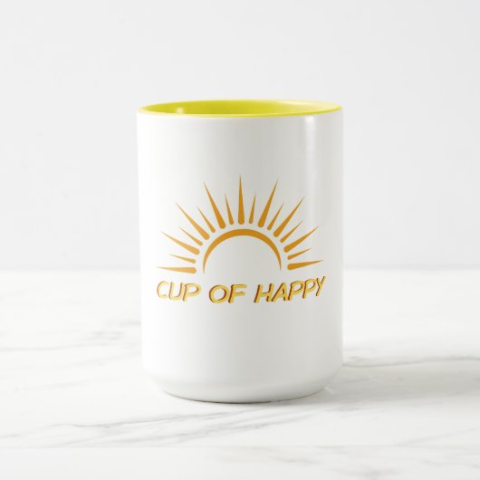Cup of Happy Sunshine Modern Tasse (Zentrum)