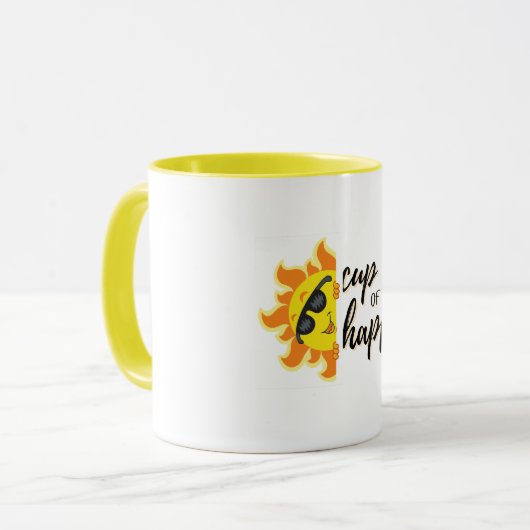 Cup of Happy Sunshine Modern Tasse (Vorderseite Links)