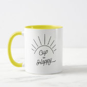 Cup of Happy Sunshine Moderne Niedlich Chic Tasse (Links)