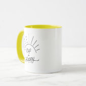 Cup of Happy Sunshine Moderne Niedlich Chic Tasse (Vorderseite Links)