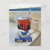 Cup of Hot Tea Train Ukraine Postkarte (Vorderseite)