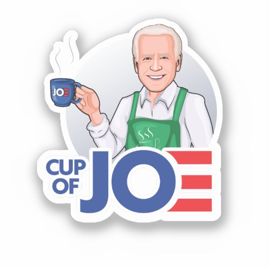 Cup of Joe Biden Aufkleber (Vorderseite)