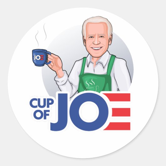 Cup of Joe Biden Runder Aufkleber (Vorderseite)