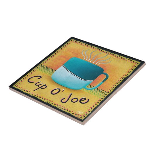 Cup of Joe Coffee Lover Keramik Tile Fliese (Seite)