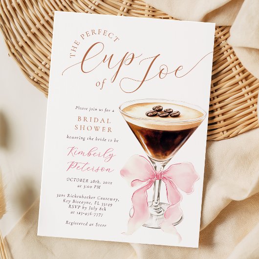 Cup of Joe Coquette Bridal Shower Invitation Einladung