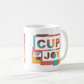 "Cup of Joy" Colour Block Coffee Tasse (VorderseiteRechts)