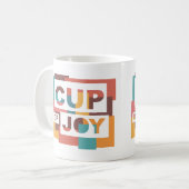 "Cup of Joy" Colour Block Coffee Tasse (Vorderseite Links)