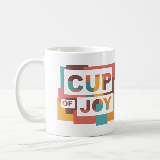 "Cup of Joy" Colour Block Coffee Tasse (Links)
