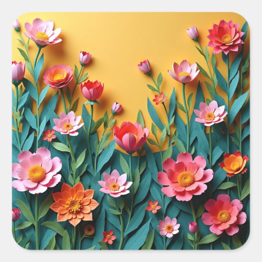 Cup of Joy: Kaffeeaufkleber-Sammlung Quadratischer Aufkleber (Vorderseite)