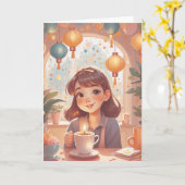 Cup of Joy Karte (Gelbe Blume)