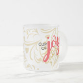 Cup of Joy Red and Gold personalized Mug Mattglastasse (VorderseiteRechts)
