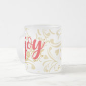 Cup of Joy Red and Gold personalized Mug Mattglastasse (Vorderseite Links)