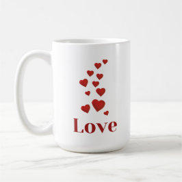 Cup of LOVE with hearts. Kaffeetasse