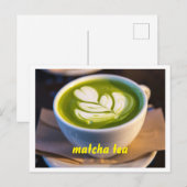 Cup of Matcha Tea Foto Postkarte (Vorne/Hinten)