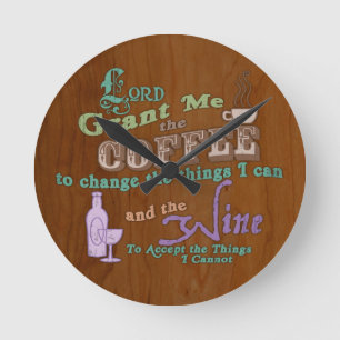 Cup of Serenity Runde Wanduhr