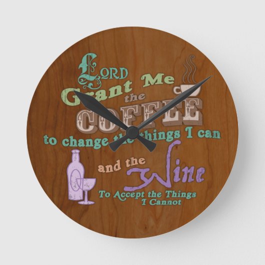 Cup of Serenity Runde Wanduhr (Vorderseite)