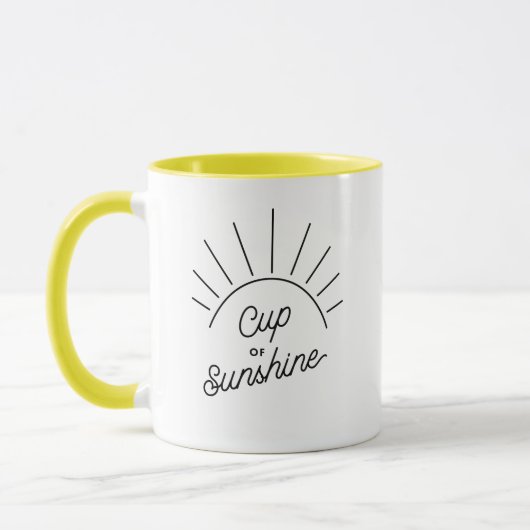 Cup of Sunshine Summer Vibe Moderne Mindfulness Ta Tasse (Links)