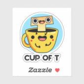 Cup of T Funny Alphabet Tee Pun Aufkleber (Blatt)