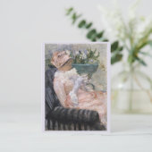 Cup of Tea Mary Cassatt Postkarte (Stehend Vorderseite)