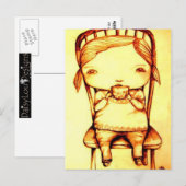 Cup of Tea @ Oma's Postcard, by Lyn Hurring Postkarte (Vorne/Hinten)