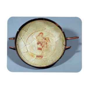 Cup ohne Fußfuß, stehende Muse, die Lyre spielen, Magnet