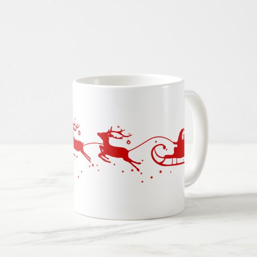 Cup Reindeers and Santa Claus Kaffeetasse (VorderseiteRechts)