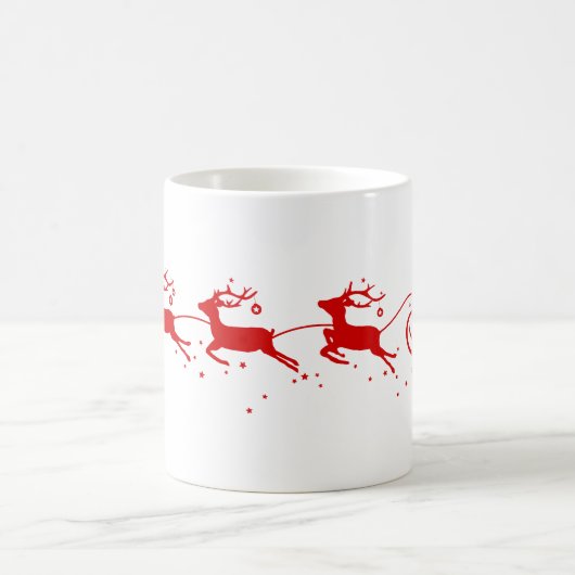 Cup Reindeers and Santa Claus Kaffeetasse (Mittel)
