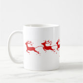 Cup Reindeers and Santa Claus Kaffeetasse (Links)