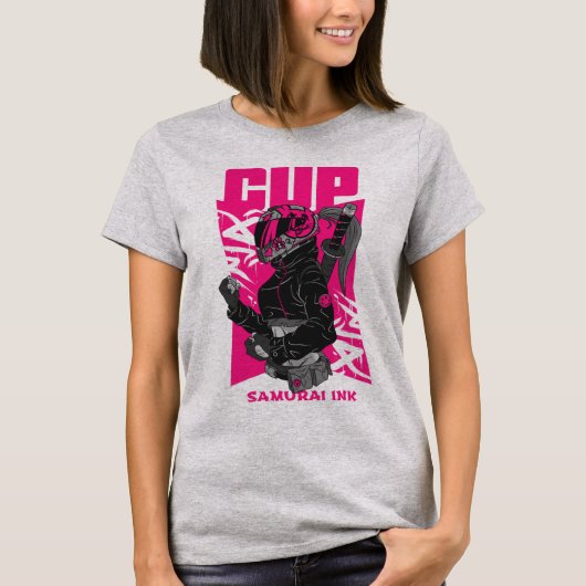 Cup Samurai Ink I T-Shirt (Vorderseite)