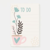 Cup und Herz Magnettrockenausfall Post-it Klebezettel (Vorderseite)