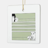 Cup und Streichelefon Keramikornament (Links)