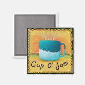 Cup von Joe Coffee Lover Magnet (Vorderseite/Rückseite)