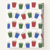 Cup von Ramen Noodles in Blue Personalisiert Notizblock (Rückseite)