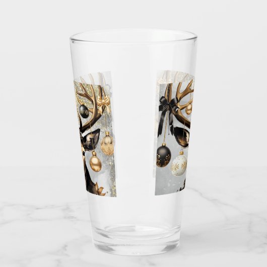 Cup Winter Weihnachten Hirsch - Style Pint Glas (Links)