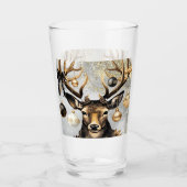 Cup Winter Weihnachten Hirsch - Style Pint Glas (Vorderseite)