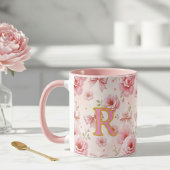 Cup with initial, Romantic cup, mug for her Tasse