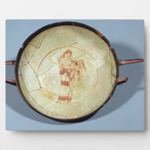 Cup without foot, standing Muse playing the lyre, Fotoplatte