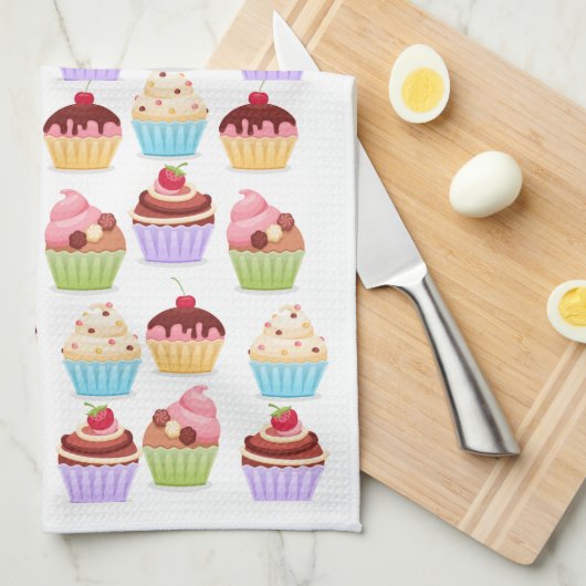 Cupacake Küchenhandtücher Geschirrtuch (Viertel Falte)