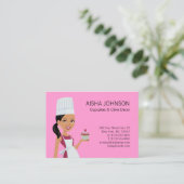 Cupake Visitenkarte-Schablone mit Holzkohle des Visitenkarte (Stehend Vorderseite)