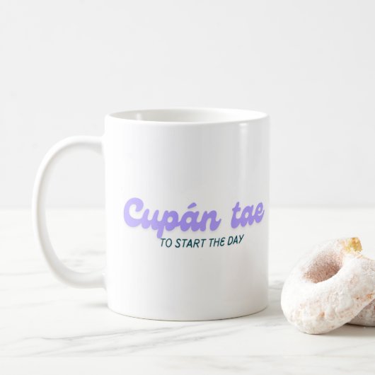 Cupán tae Irish Gaelic Tea Tasse (Mit Donut)