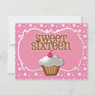 Cupcake 16 . Geburtstag Party Einladung