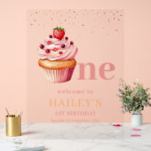 Cupcake 1. Geburtstag Einladung Sweet Leckereien P Acrylschild (Hochzeit)