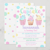 Cupcake 1. Geburtstag Einladung unseren kleinen Cu (Vorne/Hinten)
