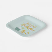 Cupcake 60. Geburtstag Girl Party Paper Plate Pappteller (Gewinkelt)