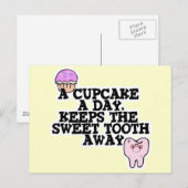 Cupcake a day Sweet Toway Postkarte (Vorne/Hinten)