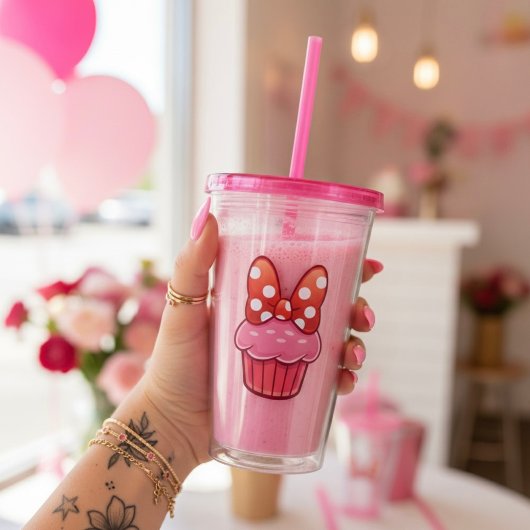 Cupcake Acrylic Tumbler Acryltrinkbecher