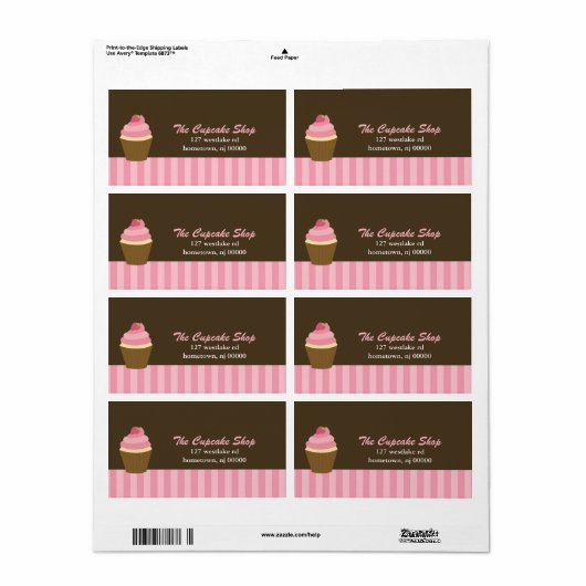 Cupcake Address Labels (Vorne)