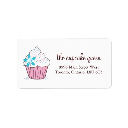 Cupcake Address Labels Adressaufkleber (Vorne)