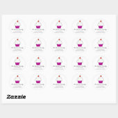 Cupcake Address Labels Runder Aufkleber (Blatt)