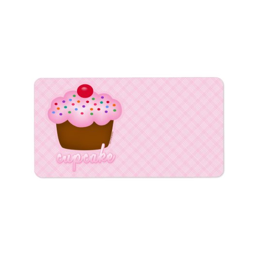 Cupcake Adressaufkleber (Vorne)